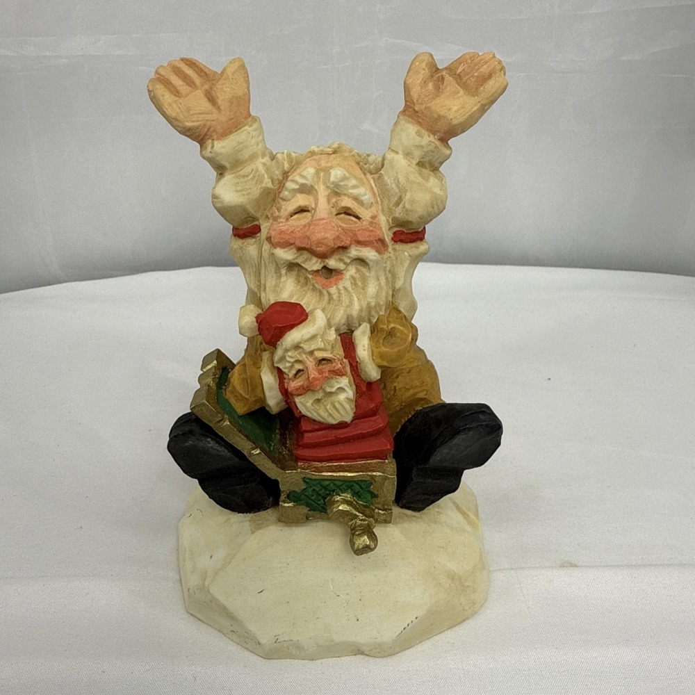 1995 David‎ Frykman Santa Crafted Figure Pop Up Santa Toy Jack In Box Toy